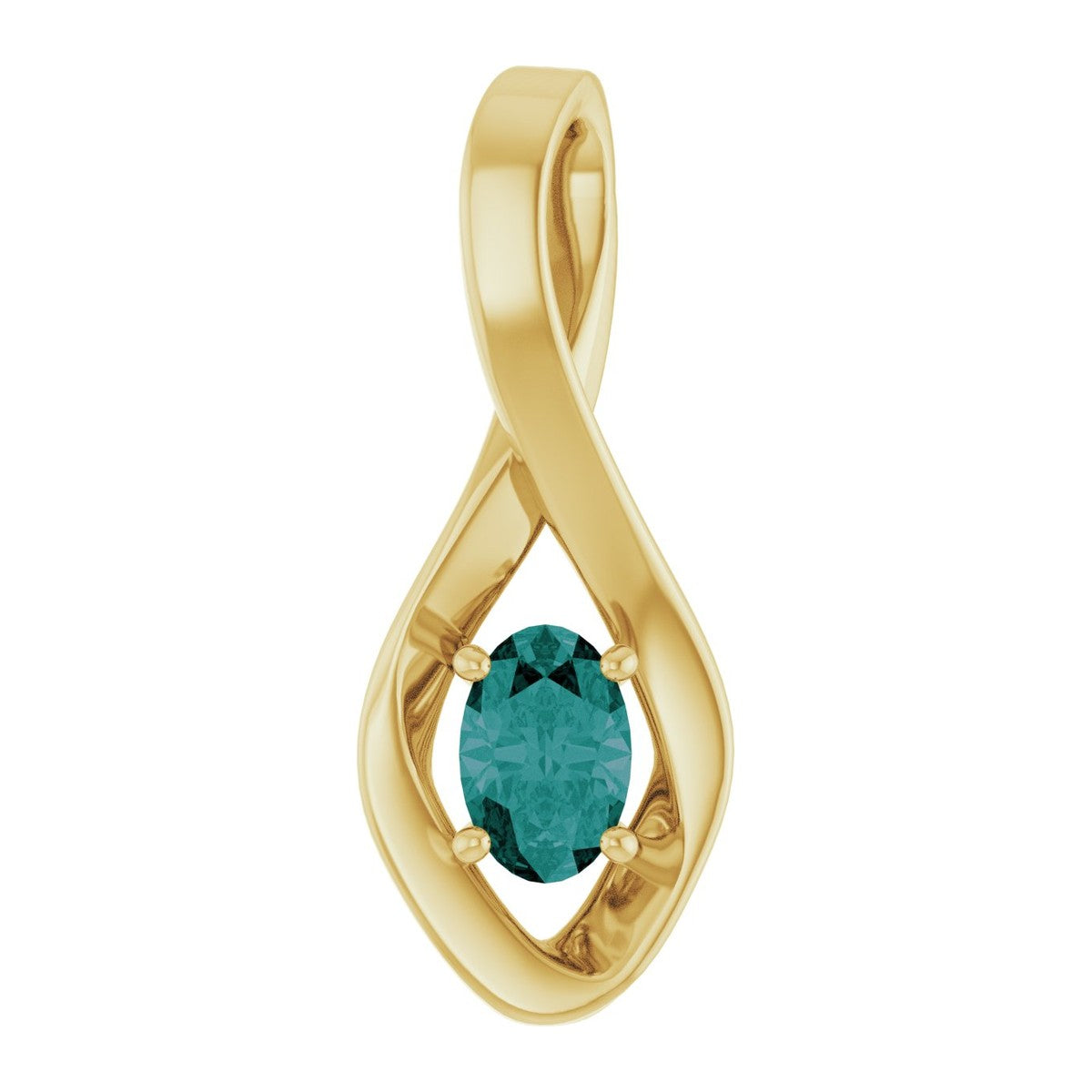 Infinity-Inspired Gemstone Pendant