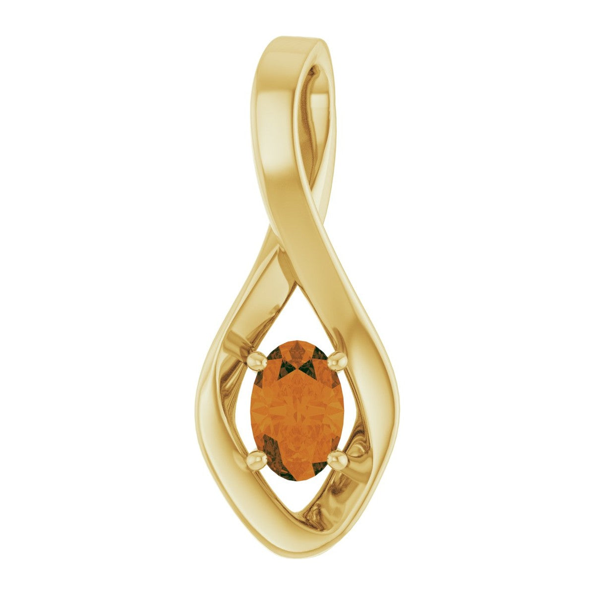 Infinity-Inspired Gemstone Pendant