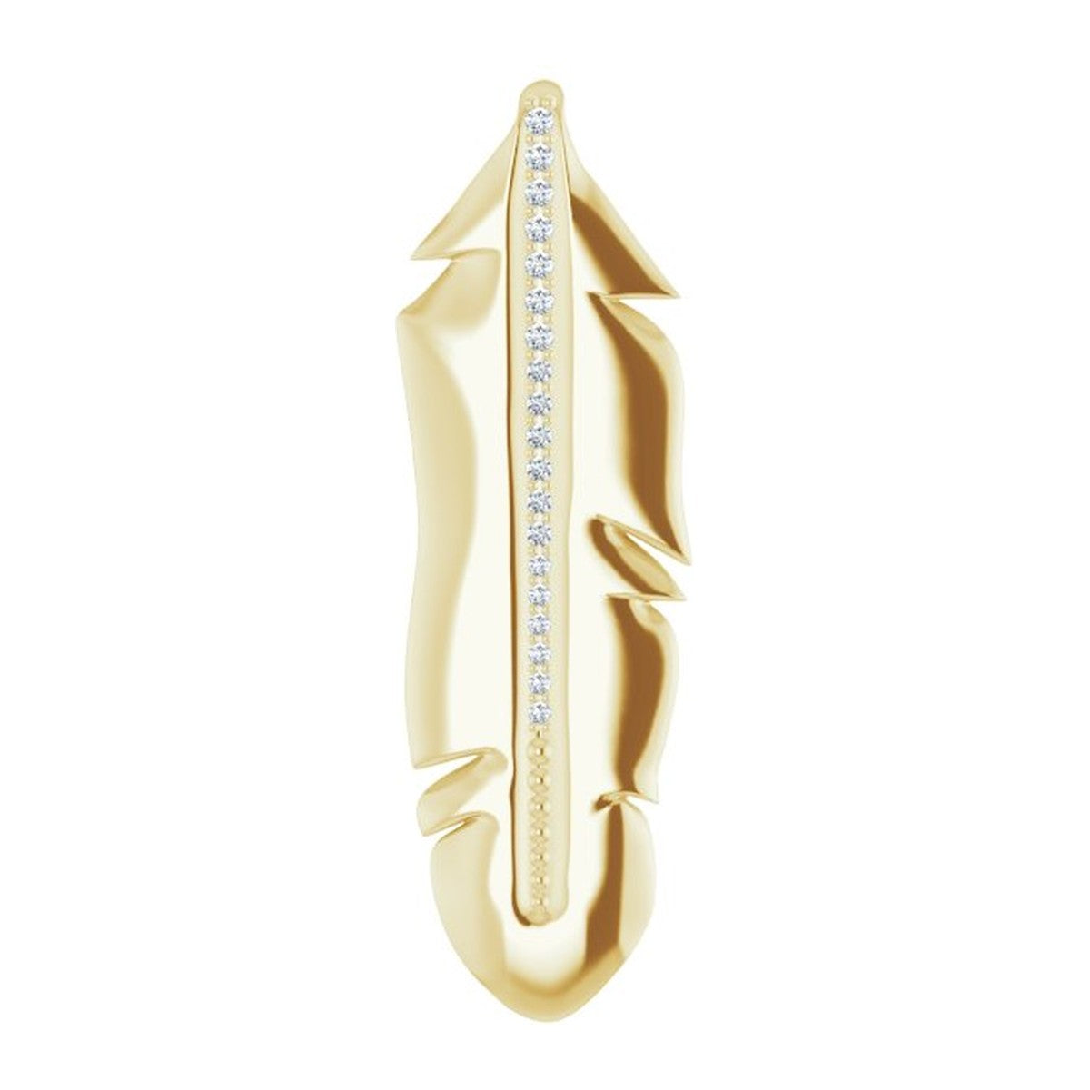 Diamond Feather Pendant