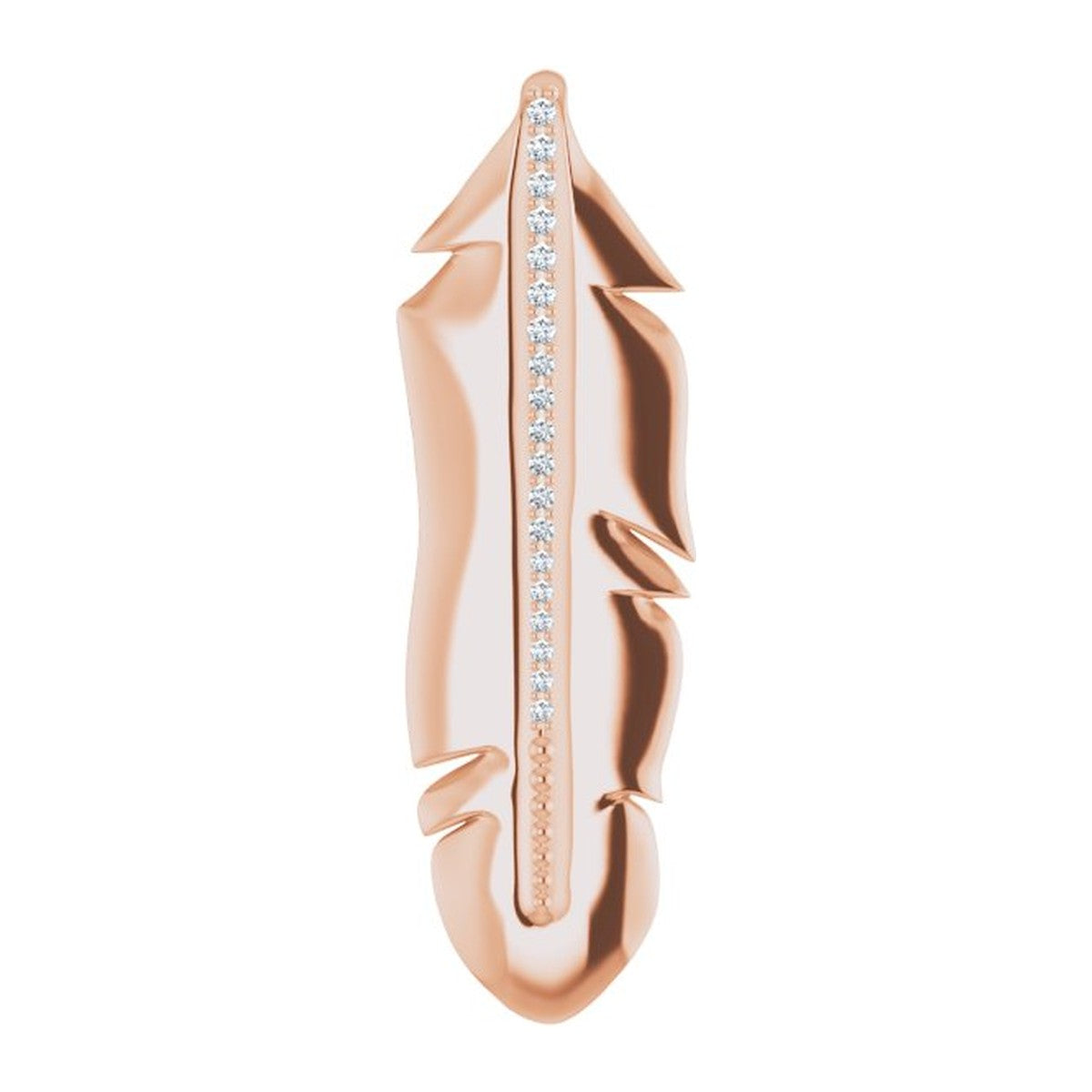 Diamond Feather Pendant