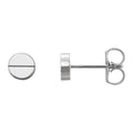 Slotted Disc Stud Earrings