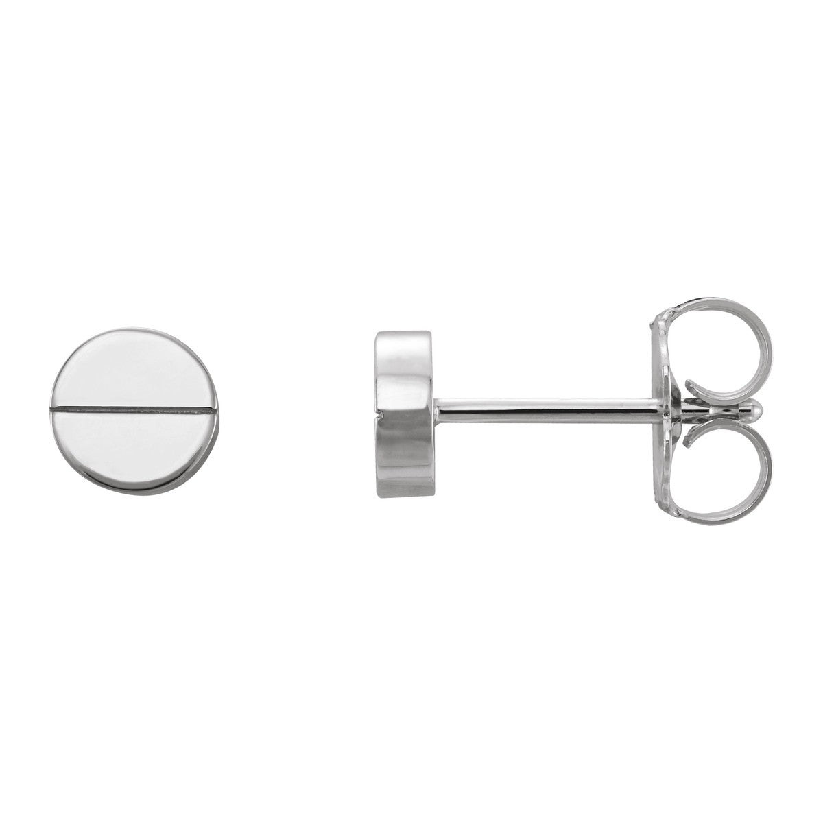 Slotted Disc Stud Earrings