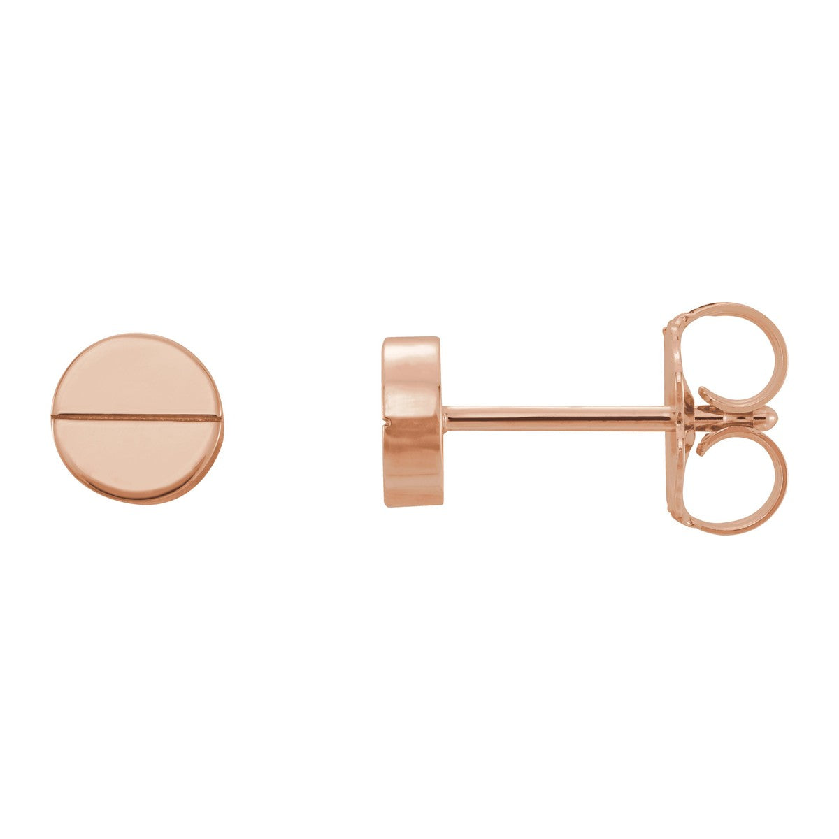 Slotted Disc Stud Earrings