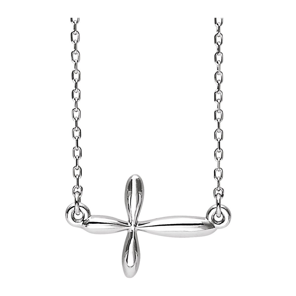 Looped Sideways Cross Necklace