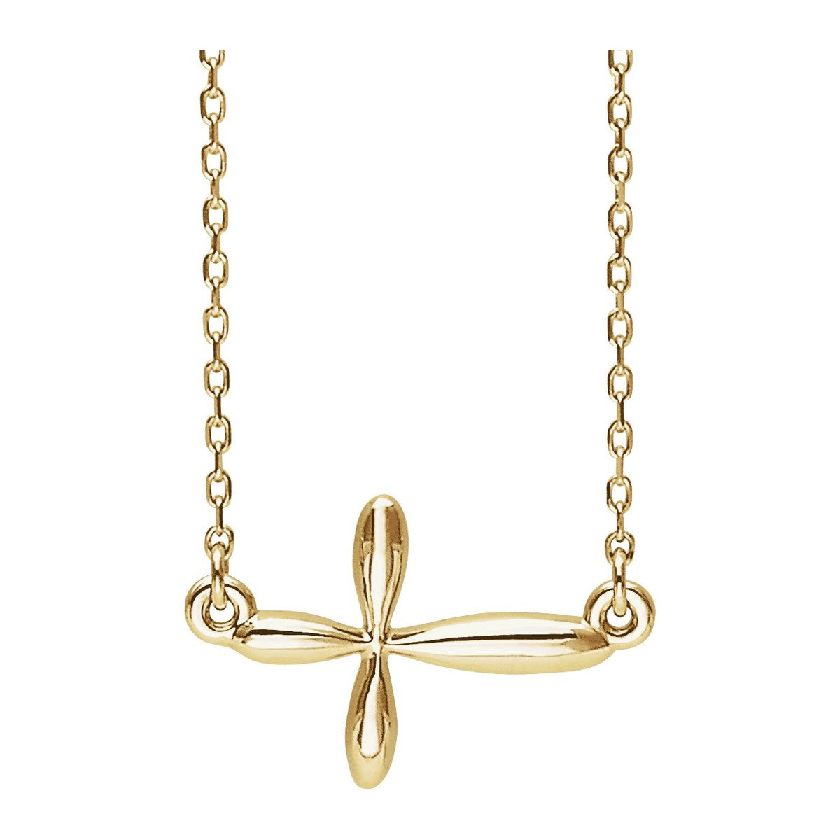 Looped Sideways Cross Necklace