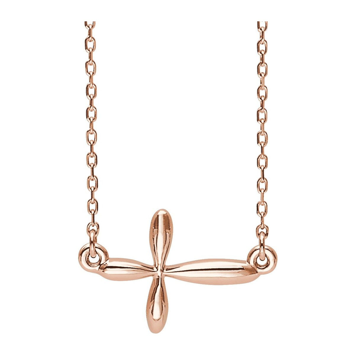 Looped Sideways Cross Necklace