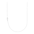 Diamond Off-Center Sideways Cross Necklace