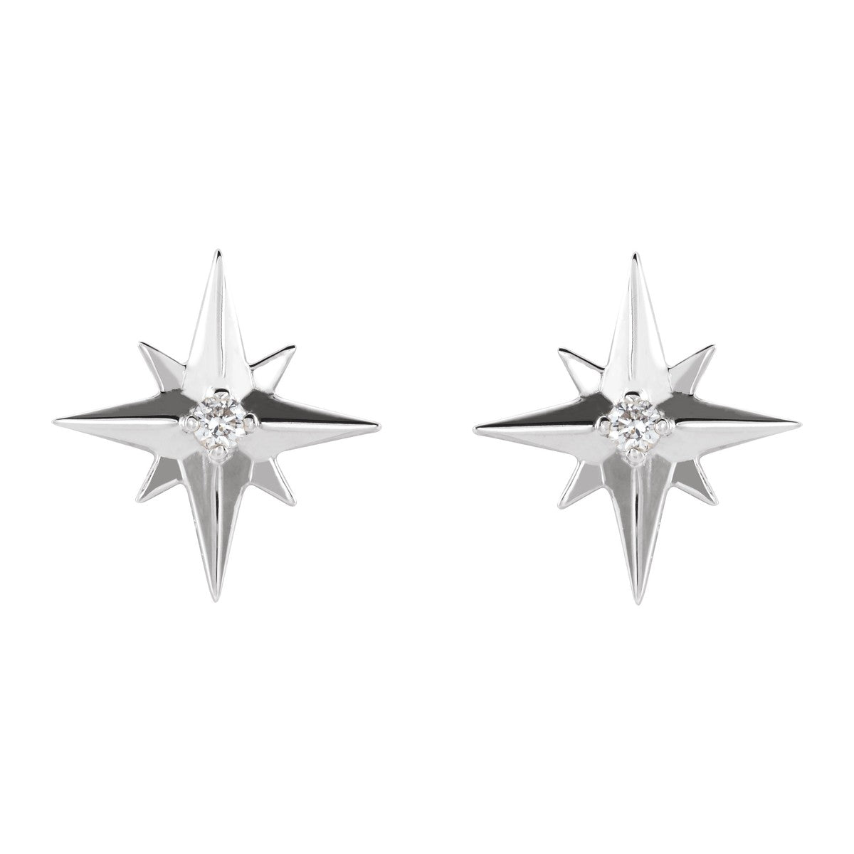 Diamond-Accented Star Earrings