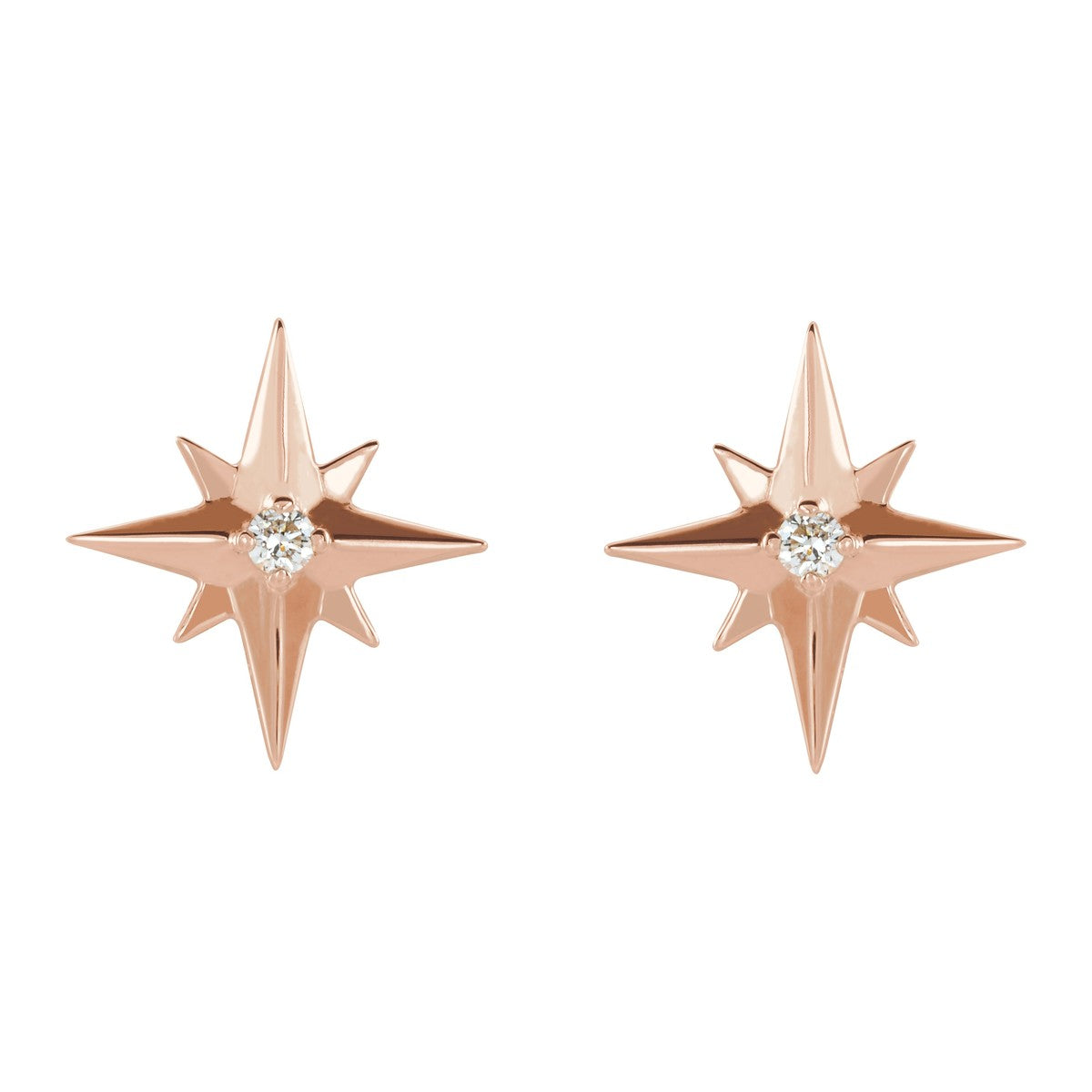 Diamond-Accented Star Earrings