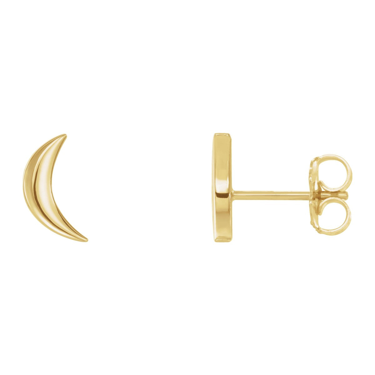 Crescent Moon Stud Earrings