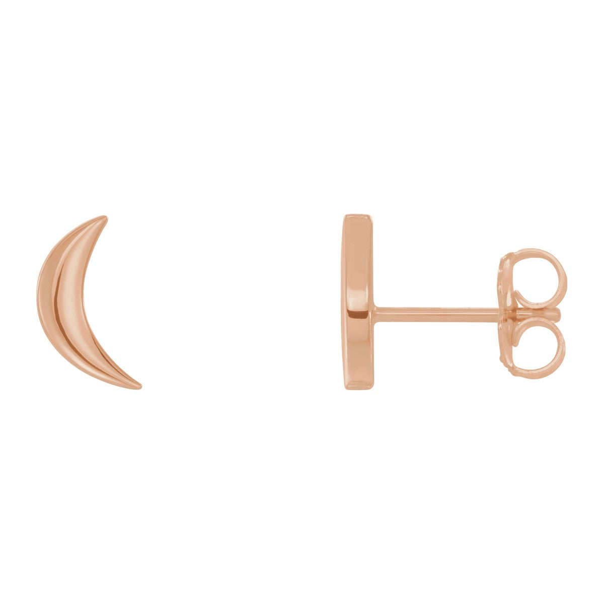 Crescent Moon Stud Earrings