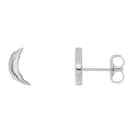 Crescent Moon Stud Earrings