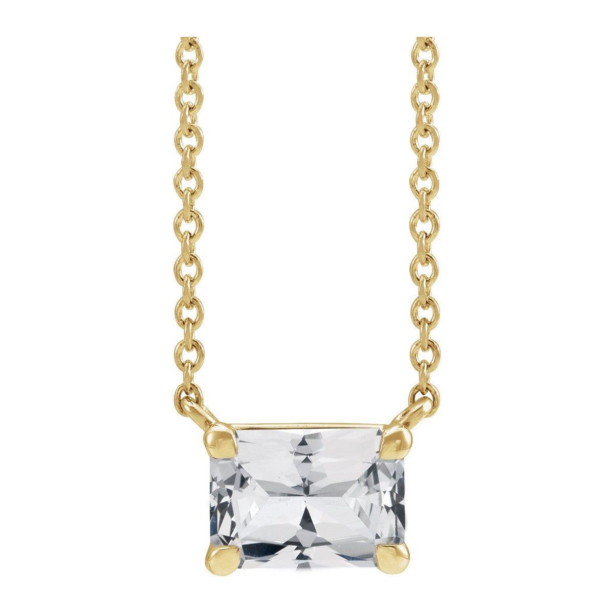Claw-Prong Gemstone Necklace
