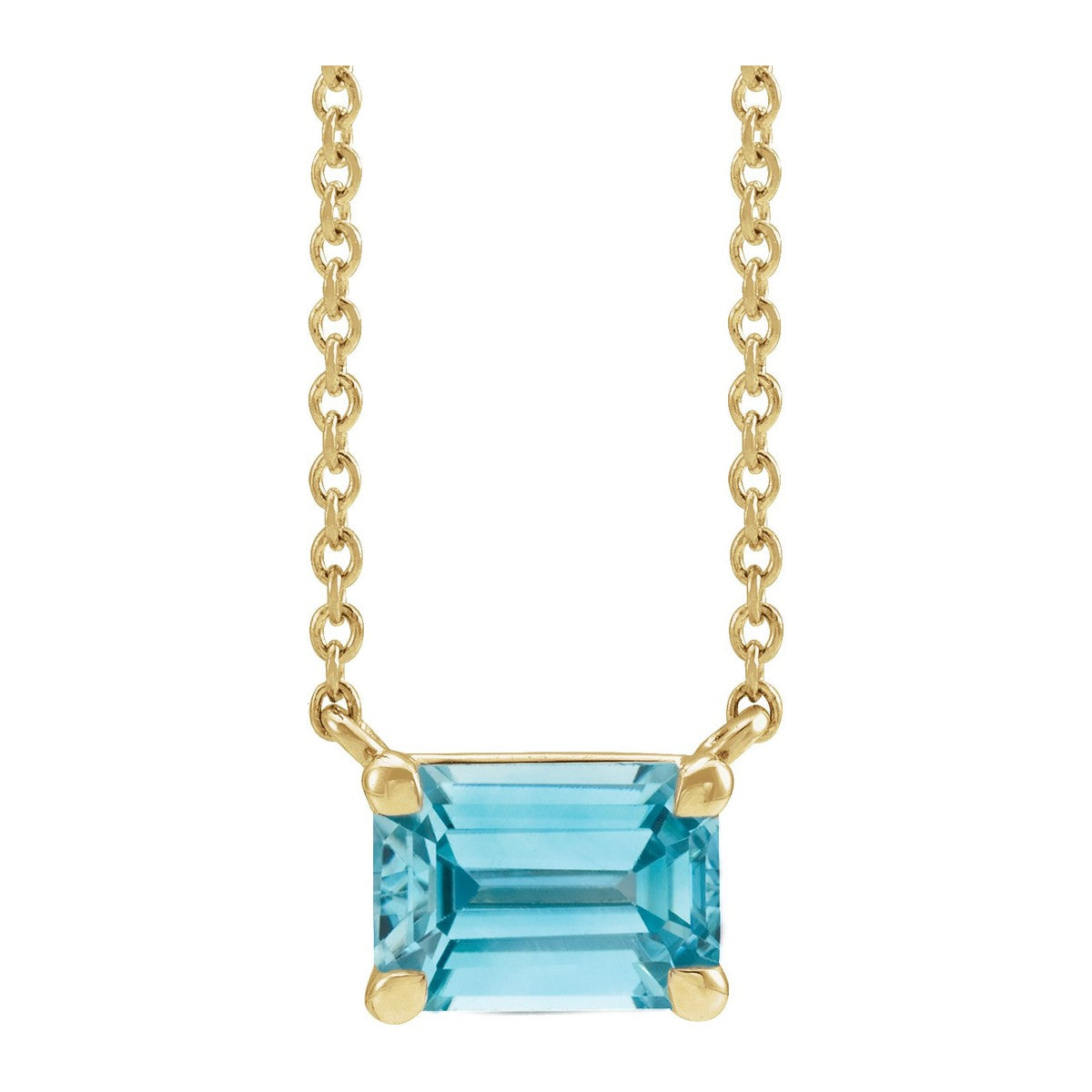 Claw-Prong Gemstone Necklace