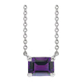 Claw-Prong Gemstone Necklace