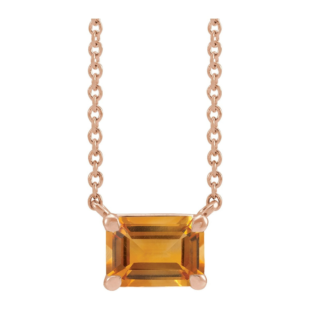 Claw-Prong Gemstone Necklace
