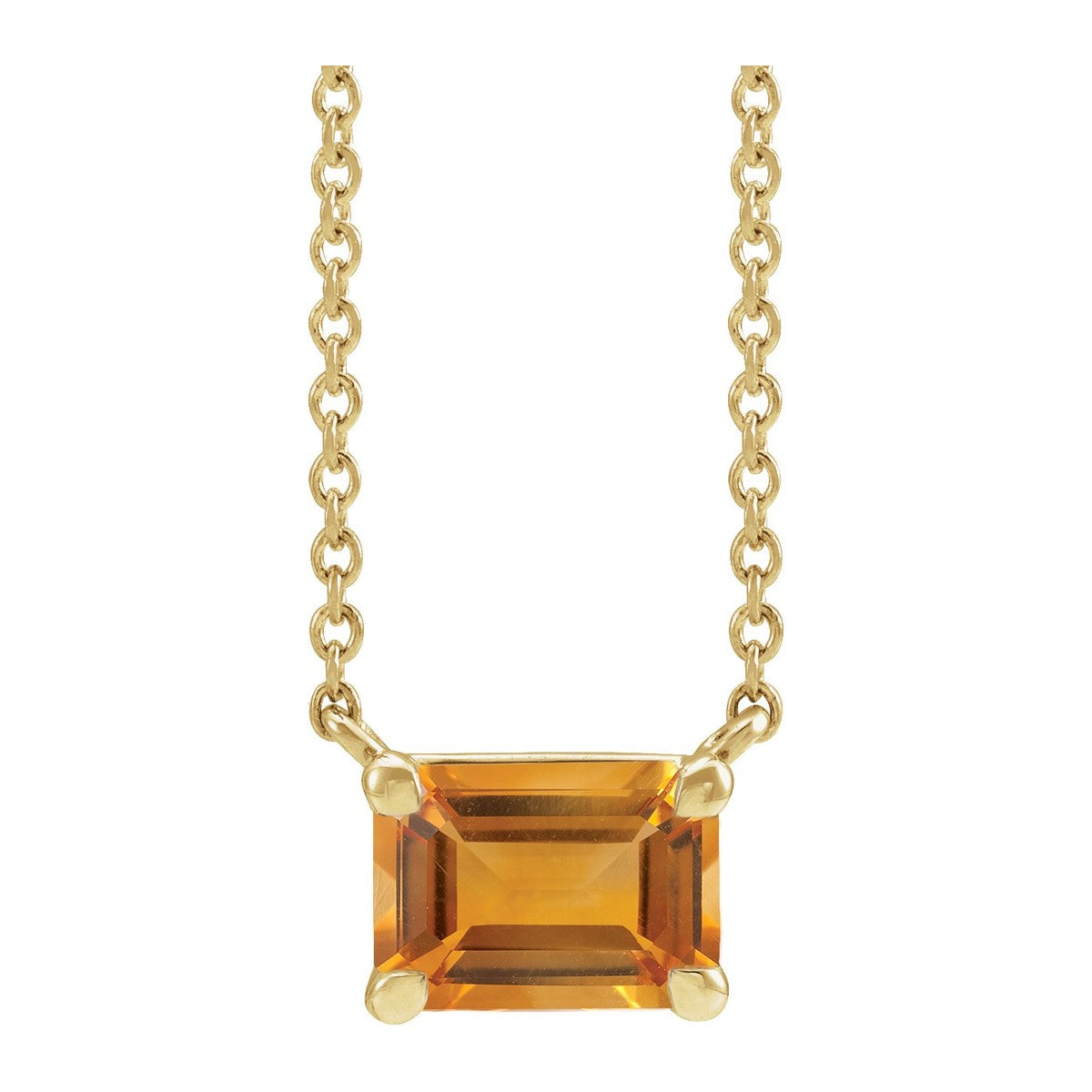 Claw-Prong Gemstone Necklace