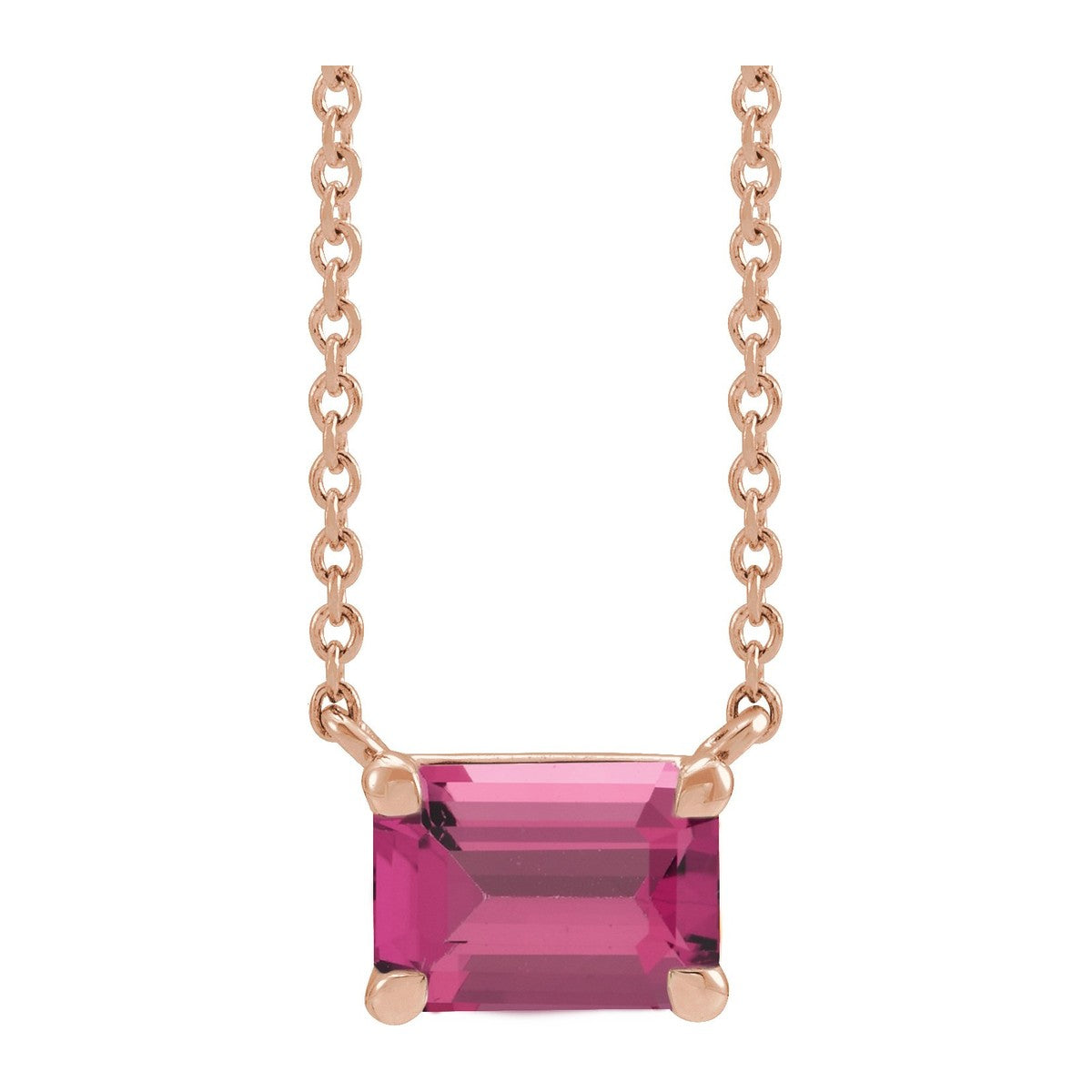 Claw-Prong Gemstone Necklace