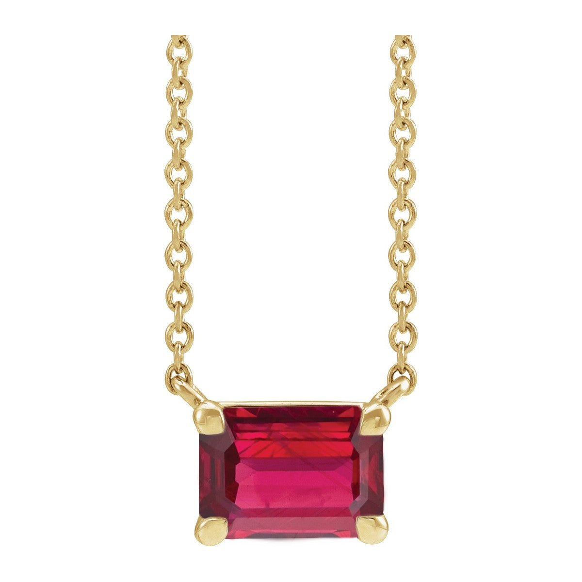 Claw-Prong Gemstone Necklace