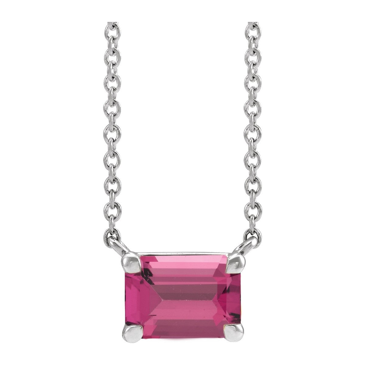 Claw-Prong Gemstone Necklace