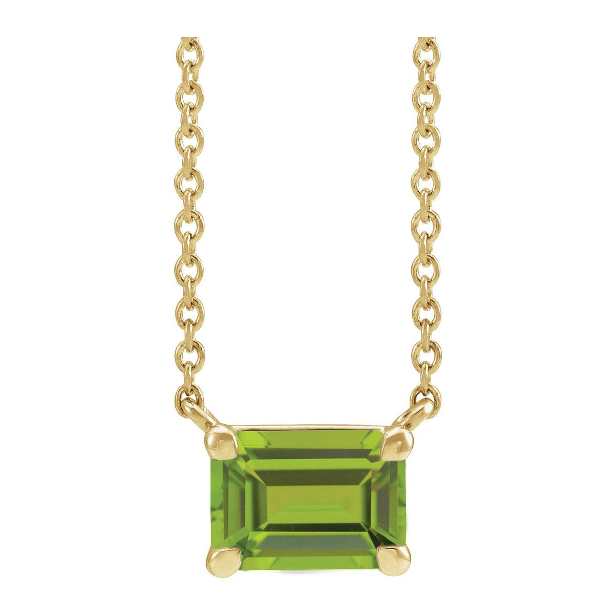Claw-Prong Gemstone Necklace