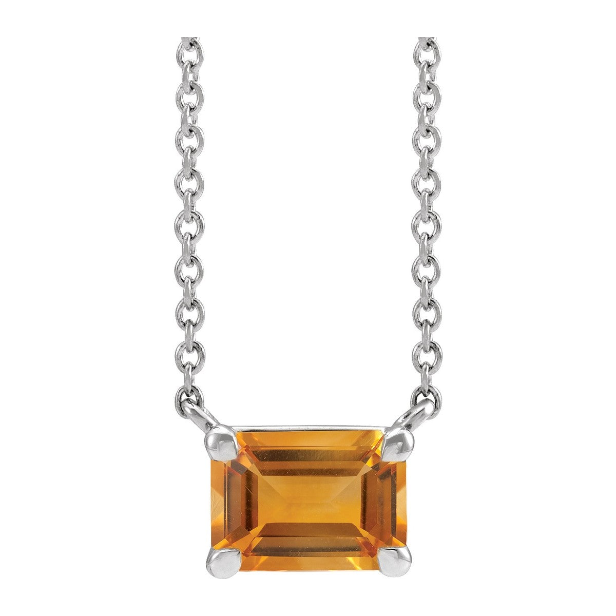 Claw-Prong Gemstone Necklace