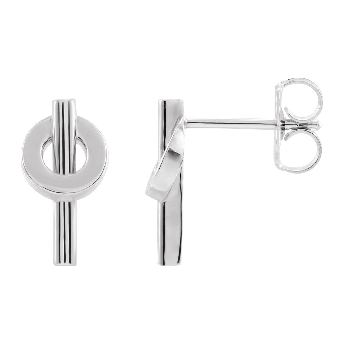 Negative Space Circle Earrings