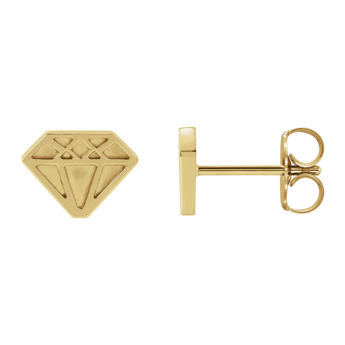 Diamond-Shape Stud Earrings