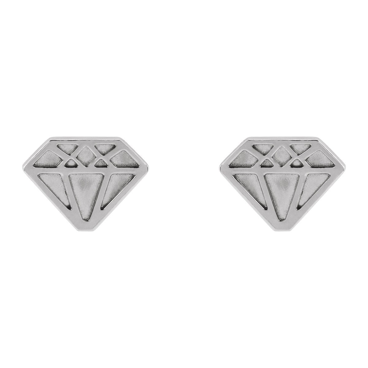 Diamond-Shape Stud Earrings