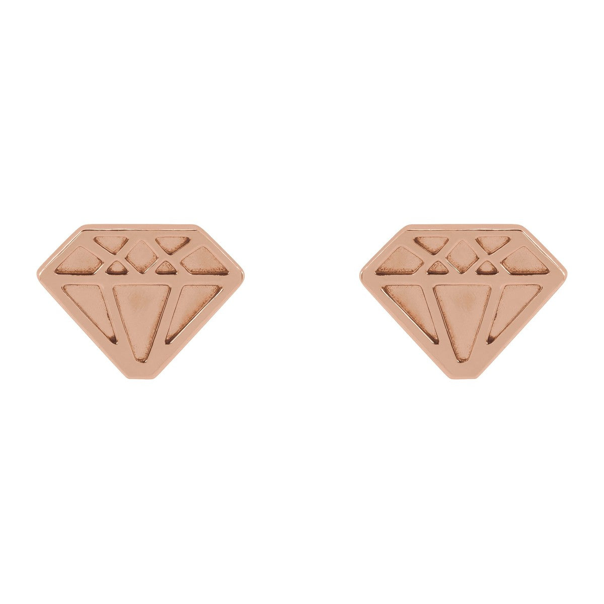 Diamond-Shape Stud Earrings