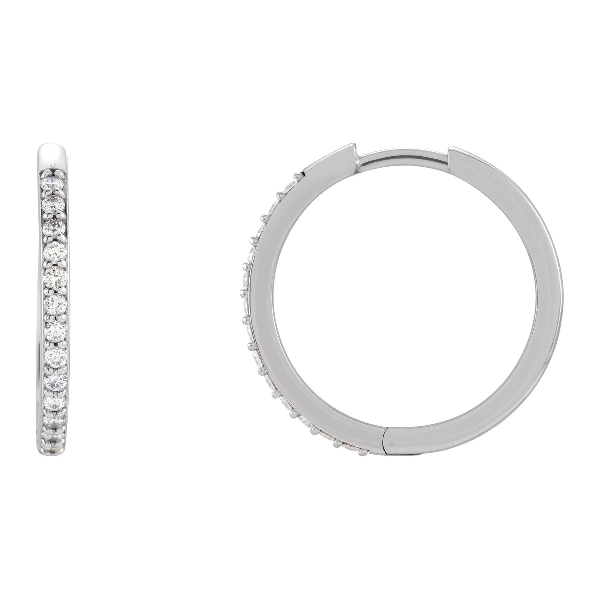 Diamond Huggie Hoop Earrings