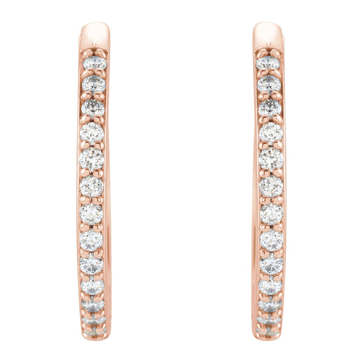 Diamond Huggie Hoop Earrings