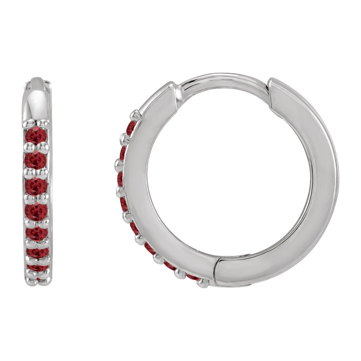 Diamond Huggie Hoop Earrings