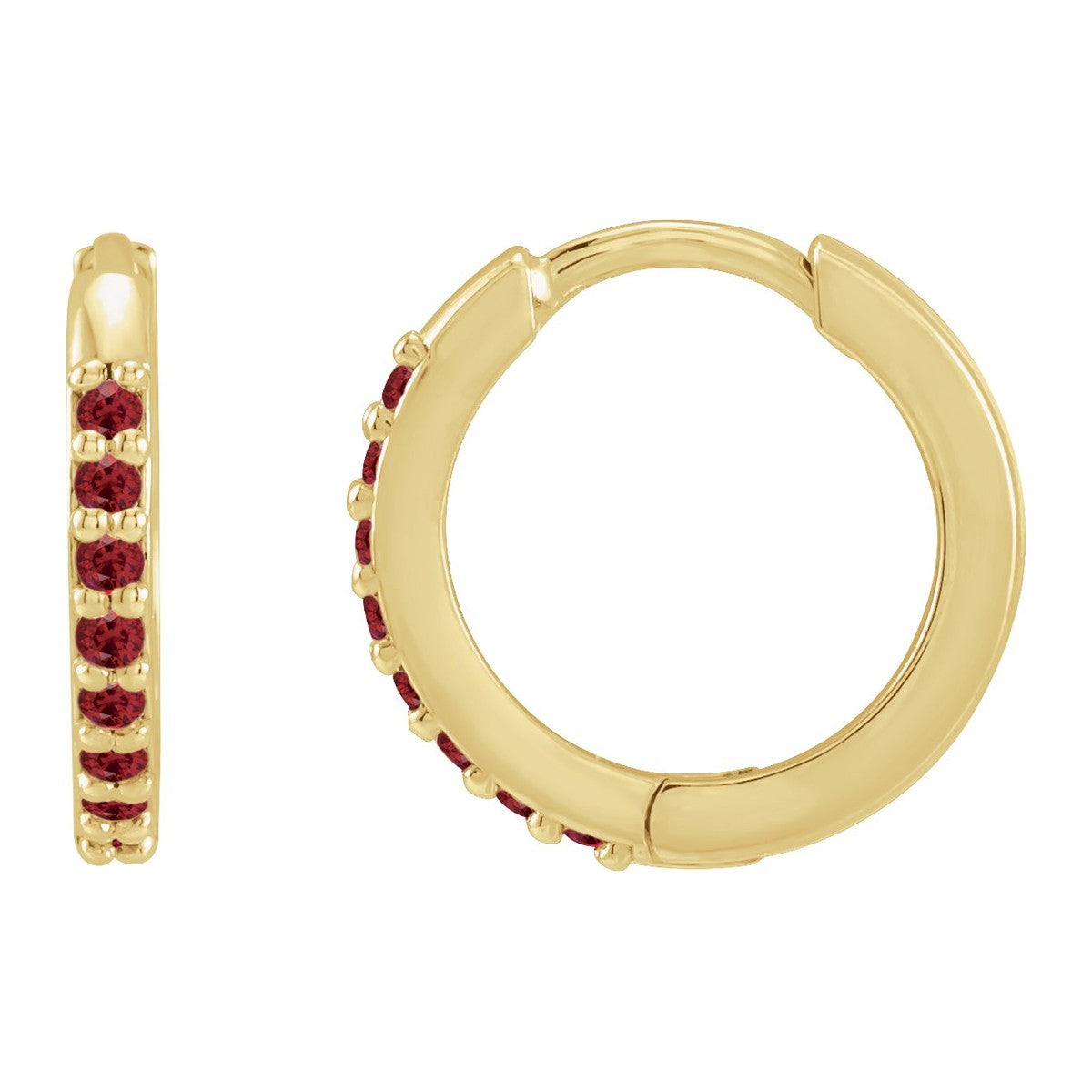 Diamond Huggie Hoop Earrings
