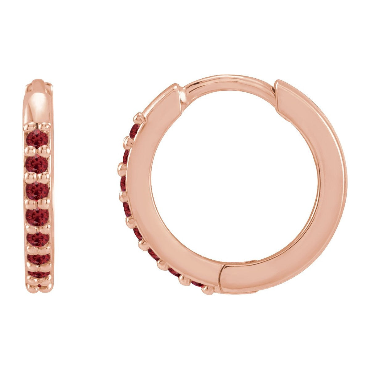 Diamond Huggie Hoop Earrings