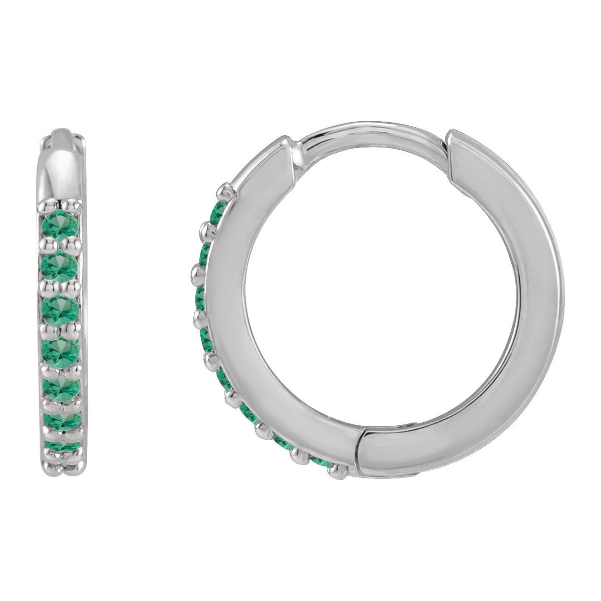 Diamond Huggie Hoop Earrings
