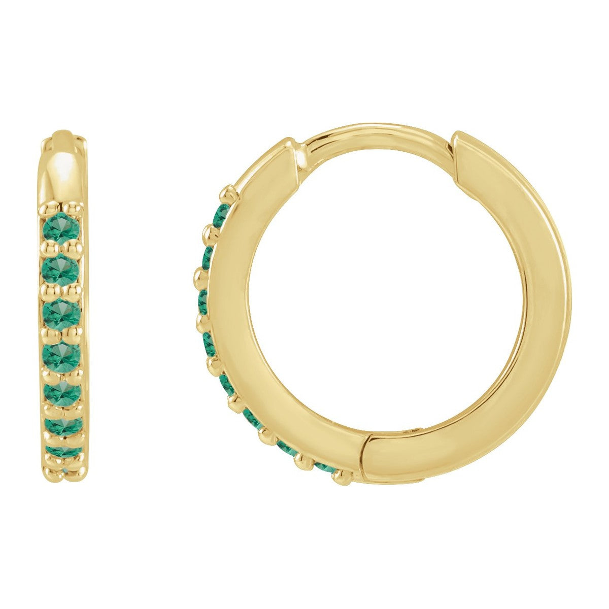 Diamond Huggie Hoop Earrings