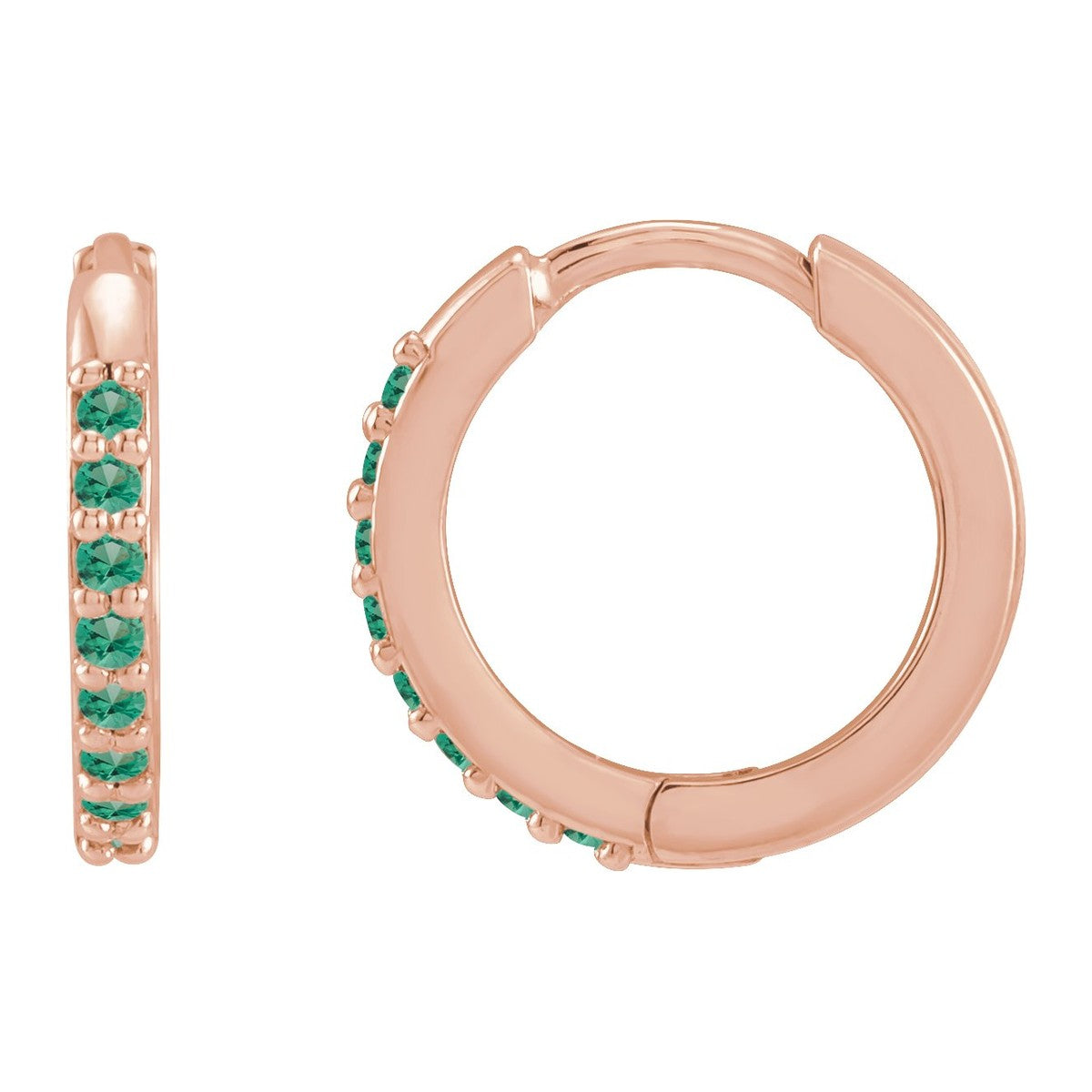 Diamond Huggie Hoop Earrings