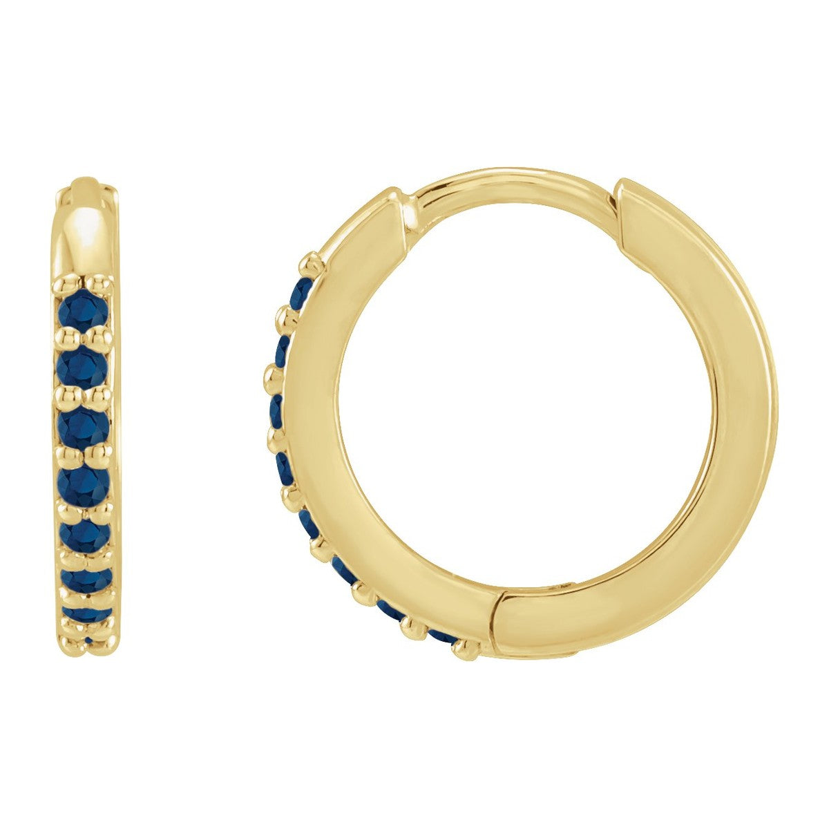 Diamond Huggie Hoop Earrings
