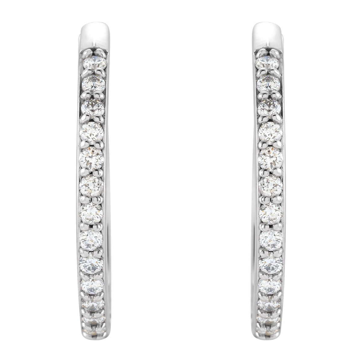 Diamond Huggie Hoop Earrings