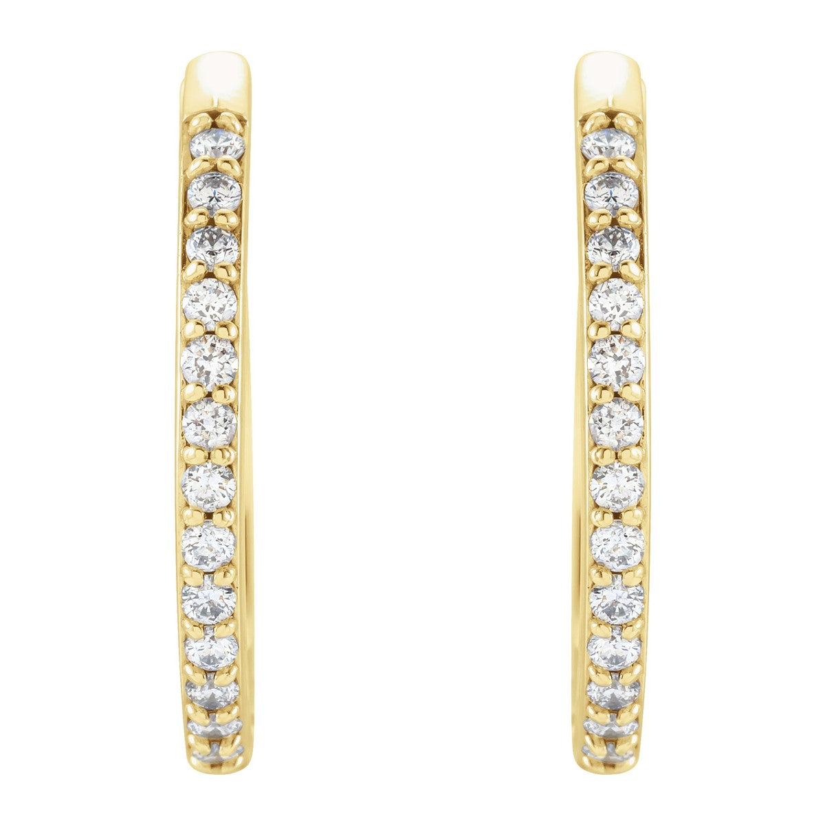 Diamond Huggie Hoop Earrings