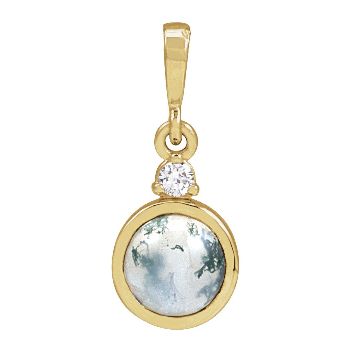 Bezel-Set Cabochon Pendant