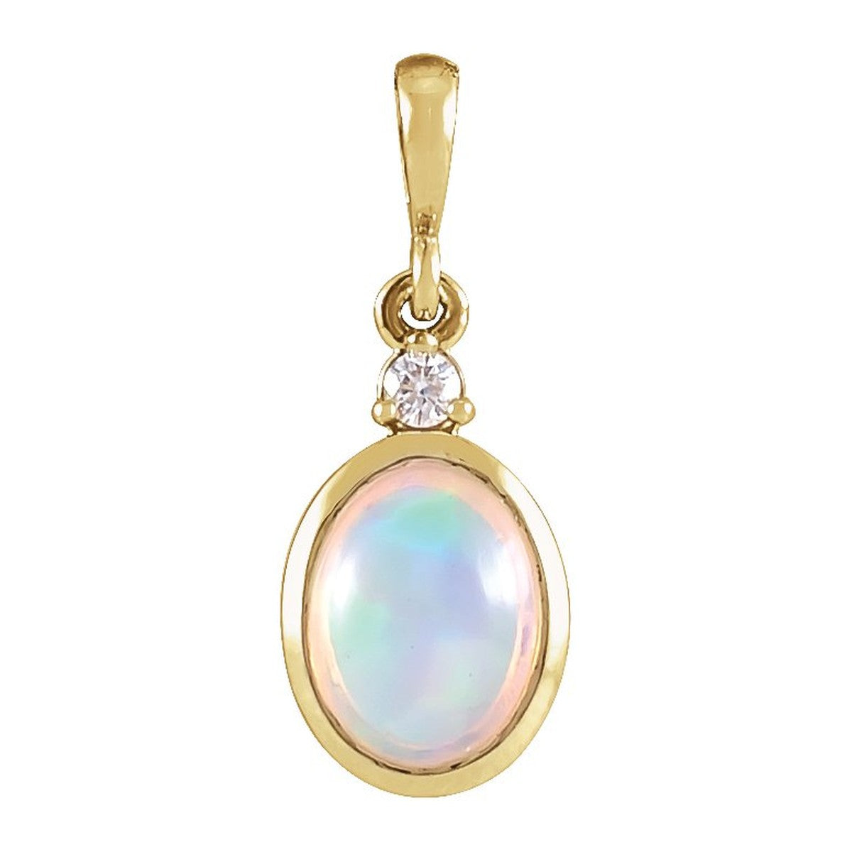 Bezel-Set Cabochon Pendant