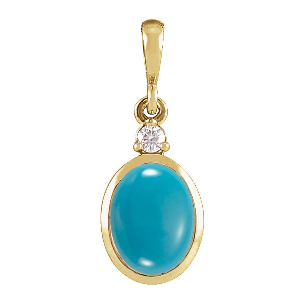 Bezel-Set Cabochon Pendant
