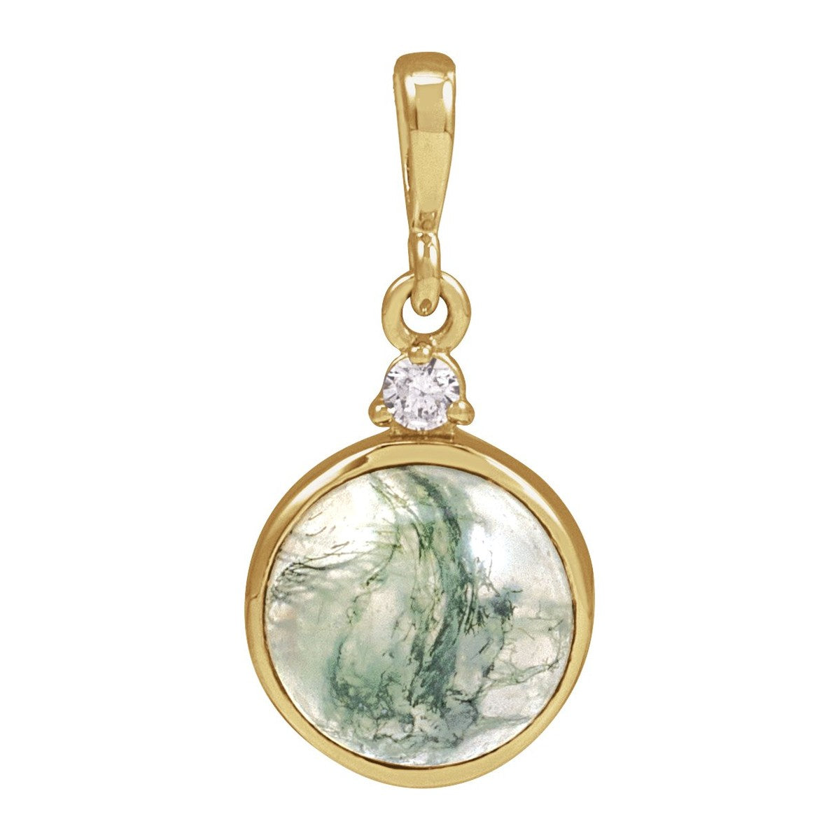 Bezel-Set Cabochon Pendant