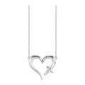 Cross and Open Heart Necklace