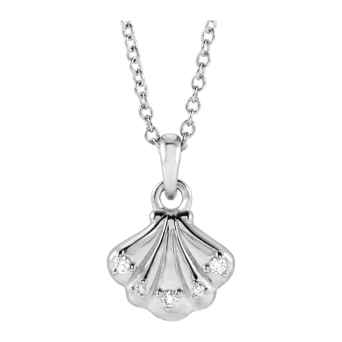 Diamond Seashell Necklace