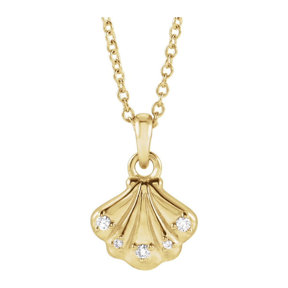 Diamond Seashell Necklace