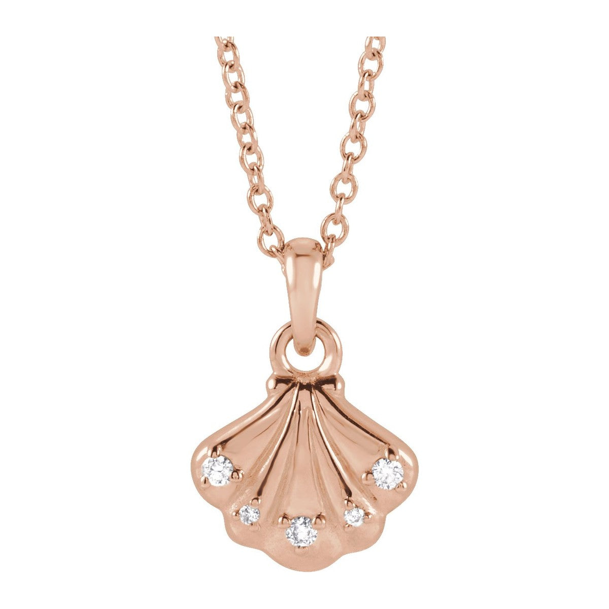 Diamond Seashell Necklace