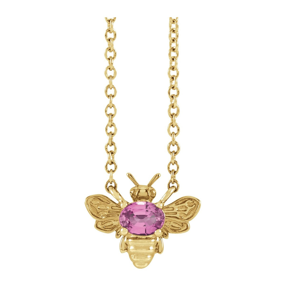 Gemstone Bee Necklace